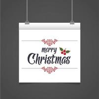 Christmas greetings card design with grey background vector