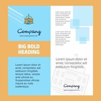 Hotel Company Brochure Title Page Design Company profile annual report presentations leaflet Vector Background