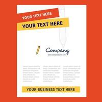 Pencil Title Page Design for Company profile annual report presentations leaflet Brochure Vector Background