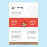 Template layout for Breifcase setting comany profile annual report presentations leaflet Brochure Vector Background