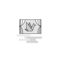 Window Web Icon Flat Line Filled Gray Icon Vector