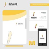 Paint brush Business Logo File Cover Visiting Card and Mobile App Design Vector Illustration