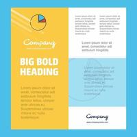 Pie chart Business Company Poster Template with place for text and images vector background