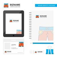 Shorts Business Logo Tab App Diary PVC Employee Card and USB Brand Stationary Package Design Vector Template