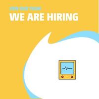 Join Our Team Busienss Company ECG We Are Hiring Poster Callout Design Vector background