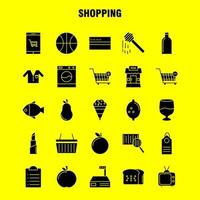 Shopping Solid Glyph Icon for Web Print and Mobile UXUI Kit Such as Cart Trolley Buy Add Cart Trolley Buy Remove Pictogram Pack Vector