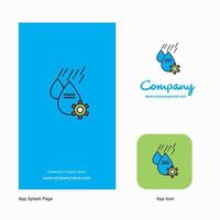 Water control Company Logo App Icon and Splash Page Design Creative Business App Design Elements vector