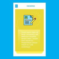 CV mobile vertical banner design design Vector
