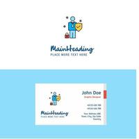 Flat Employee Logo and Visiting Card Template Busienss Concept Logo Design vector