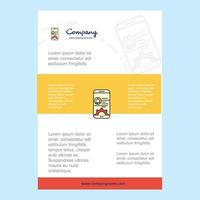 Template layout for Mobile setting comany profile annual report presentations leaflet Brochure Vector Background