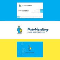 Beautiful Idea Logo and business card vertical Design Vector