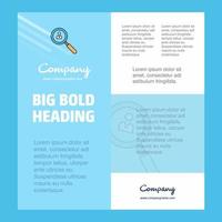 Search avatar Business Company Poster Template with place for text and images vector background