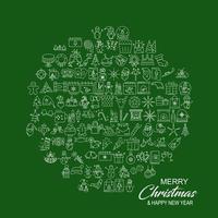 Merry Christmas Icon banner Template Creative background vector