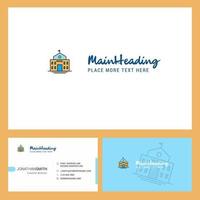 Hotel Logo design with Tagline Front and Back Busienss Card Template Vector Creative Design