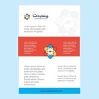 Template layout for Nuclear comany profile annual report presentations leaflet Brochure Vector Background