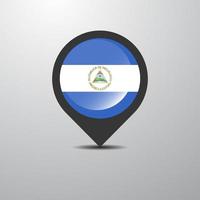 Nicaragua Map Pin vector