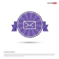 message - Purple Ribbon banner vector