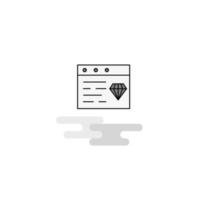 jewellery on website Web Icon Flat Line Filled Gray Icon Vector