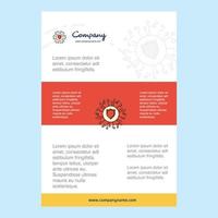Template layout for Protected processor comany profile annual report presentations leaflet Brochure Vector Background