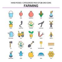 Farming Flat Line Icon Set Business Concept Icons Design vector