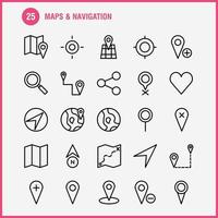 paquete de iconos de mapas y líneas de navegación para diseñadores y desarrolladores iconos de gps eliminar mapa mapas navegación brújula gps rumbo vector