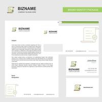 Text document Business Letterhead Envelope and visiting Card Design vector template