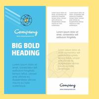 Globe Business Company Poster Template with place for text and images vector background