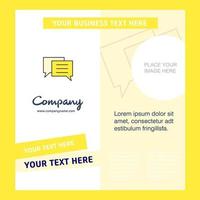 Chat bubble Company Brochure Template Vector Busienss Template