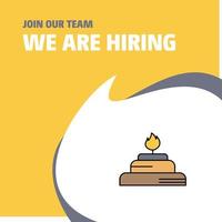 Join Our Team Busienss Company Burner We Are Hiring Poster Callout Design Vector background