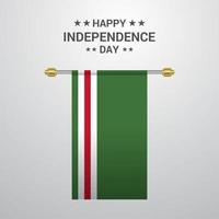 Chechen Republic of Lchkeria Independence day hanging flag background vector