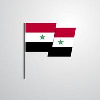 Syria waving Flag design vector