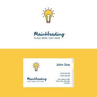 Flat Bulb Logo and Visiting Card Template Busienss Concept Logo Design vector