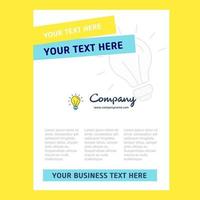 Idea Title Page Design for Company profile annual report presentations leaflet Brochure Vector Background