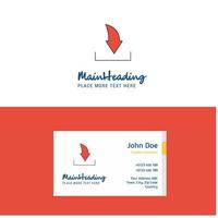 logotipo de descarga plana y plantilla de tarjeta de visita diseño de logotipo de concepto de negocio vector
