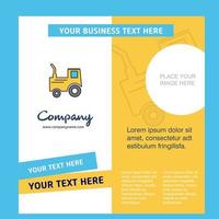 Tractor Company Brochure Template Vector Busienss Template
