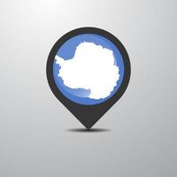 Antarctica Map Pin vector