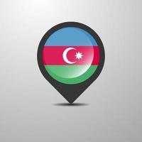 Azerbaijan Map Pin vector