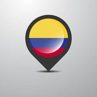 perno del mapa de colombia vector