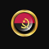 Angola flag Golden button vector