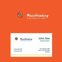 Golfball logo Design with business card template Elegant corporate identity Vector