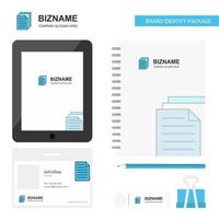 Printer Business Logo Tab App Diary PVC Employee Card and USB Brand Stationary Package Design Vector Template