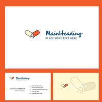 Medicine Logo design with Tagline Front and Back Busienss Card Template Vector Creative Design