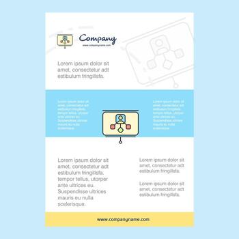 Template layout for Presentation comany profile annual report presentations leaflet Brochure Vector Background