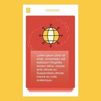 Globe mobile vertical banner design design Vector