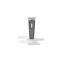 Trimmer Web Icon Flat Line Filled Gray Icon Vector