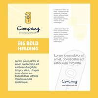 Key tag Company Brochure Title Page Design Company profile annual report presentations leaflet Vector Background