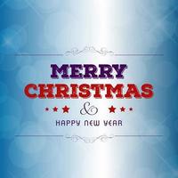 Christmas greetings card with creative design and typography vector