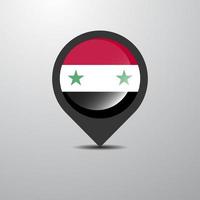 siria mapa pin vector