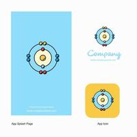 Atoms Company Logo App Icon and Splash Page Design Creative Business App Design Elements vector