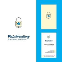 Locked Creative Logo and business card vertical Design Vector